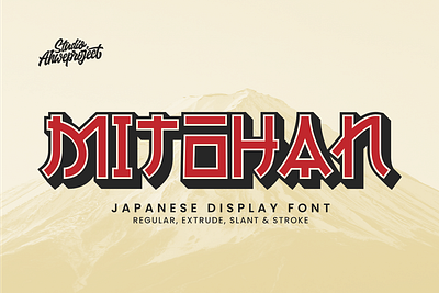 Mitohan - Japanese Display Font font for t shirts