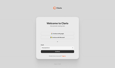 Ai Note taker sign up page ai ios note taker sign up