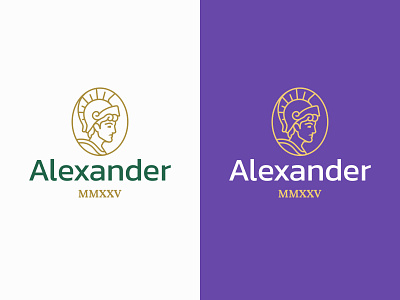 Alexander Logo Design alexander the great branding design graphic design historic illustration linear logo mark pictorial portrait