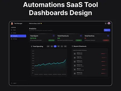 Automations SaaS Tool Dashboard UI UX Design app design design figma ui uiux ux