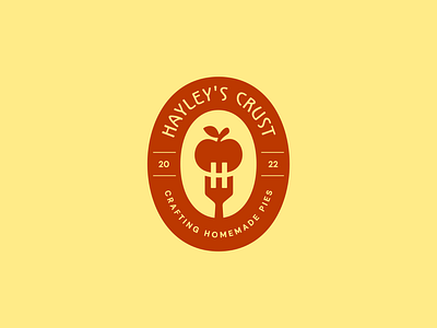 Hayley’s Crust apple baking cake cook cooking emblem food fork fruit h kitchen letter logo monogram negative space pie