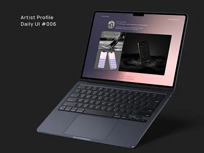 Artist profile page | Daily UI #006 artistpage dailyui dailyuichallenge profile prototype uiuxdesign webdesign
