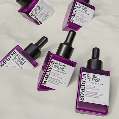 3D Renders for Retinol Intense 3d 3d renders branding design elegant graphic design incense minimal modern perfume rendering