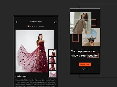 Mobile eCommerce UI app case study dark dark ui design solution ecommerce ecommerce app graphic design product design ui solution ux problems