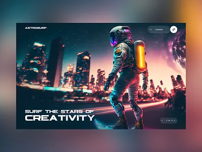 Astrosurf Web Ui Landing Shot ai astronaught branding design graphic design illustration photography surf ui ui design ux ux design web design