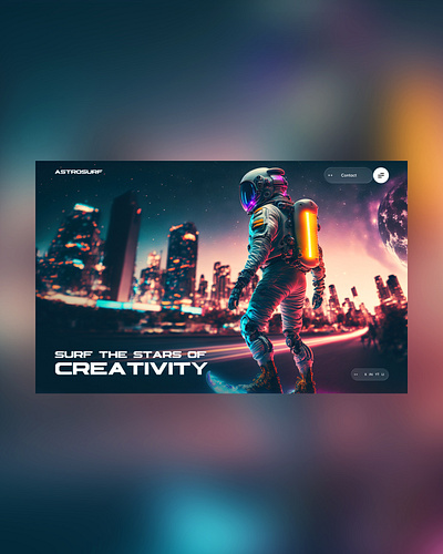 Astrosurf Web Ui Landing Shot ai astronaught branding design graphic design illustration photography surf ui ui design ux ux design web design