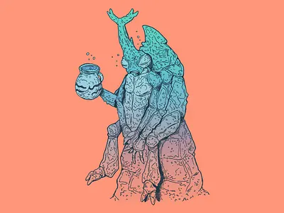 Drink - Inktober day 13 art beetle cartoon character character design drawing drink illustration inktober inktober 2025 pulque
