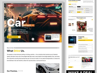 Car Service & Showroom Landing page. autodesign automotivedesign carlandingpage carservice carwebsite cleanui creativelandingpage dribbbleshot landingpage luxurycars minimaldesign moderndesign portfoliodesign responsivedesign showroomdesign uidesign uiux uxdesign webdesign websitedesign
