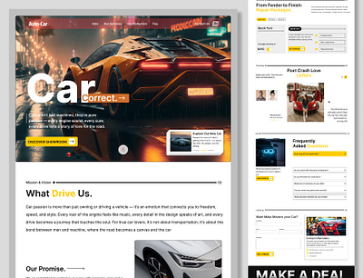 Car Service & Showroom Landing page. autodesign automotivedesign carlandingpage carservice carwebsite cleanui creativelandingpage dribbbleshot landingpage luxurycars minimaldesign moderndesign portfoliodesign responsivedesign showroomdesign uidesign uiux uxdesign webdesign websitedesign