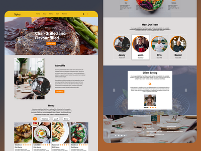 Spicy Restaurant Website Design figma restaurant website design ui ux website