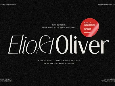 Elio & Oliver - An 18-Font Typeface Font bold branding font illustration modern retro sans sans font serif