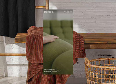 Dareels Ecommerce • Concept animation black carousel dark mode decoration e commerce furniture highlight home interaction reviews sofa ui