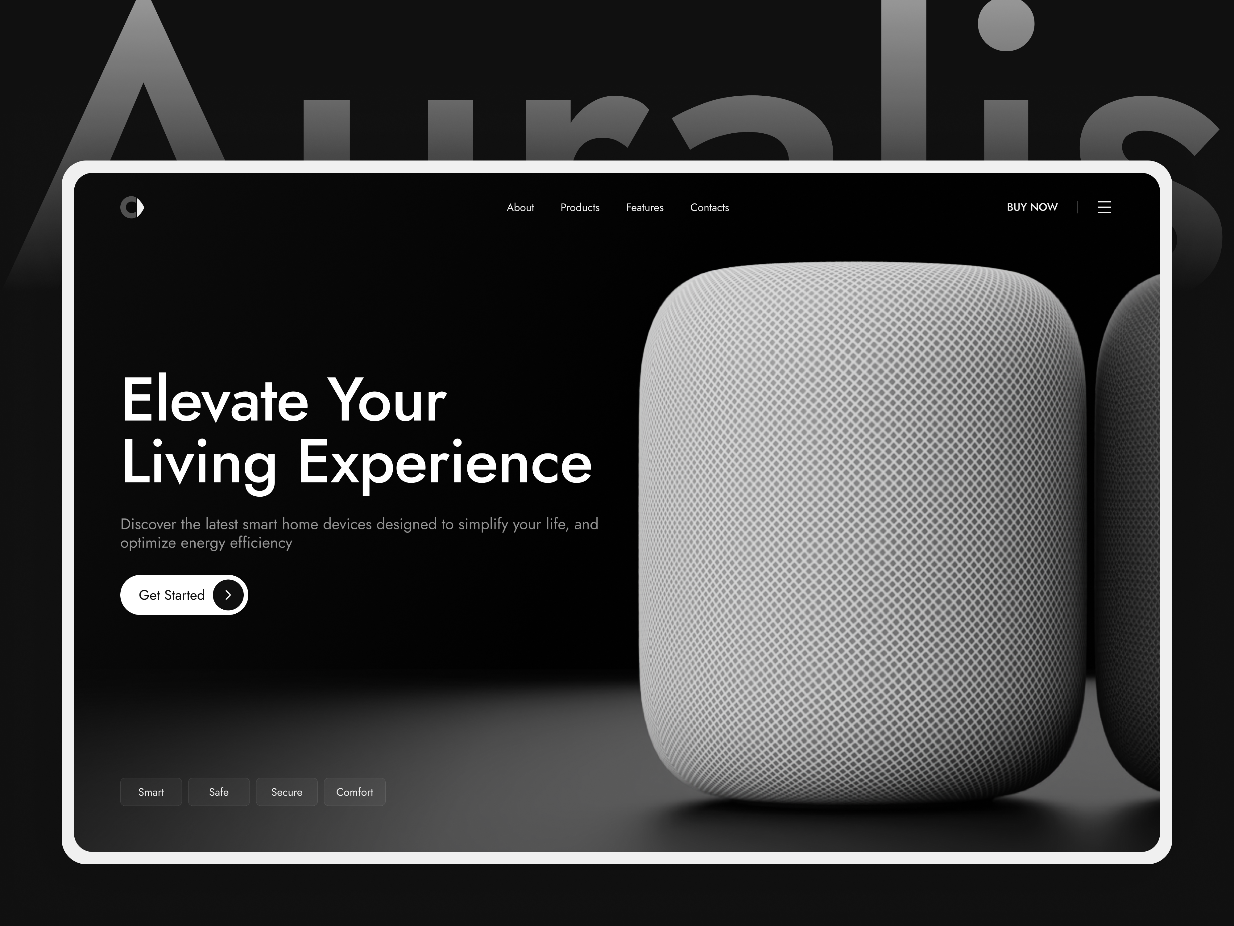Smart Home Landing Page Design ai landing page ai smart home web ai smart home website auralis home smart website design landing page design landing page ui minimal website modern landing page modern website modern website design simple landing page simple website smart device smart home smart home device smart home landing page smart home website