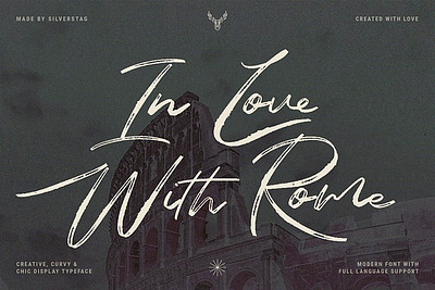 In Love With Rome Script Font bold chic design display display font elegant feminine font graffiti handwritten in love with rome script font retro unique vintage