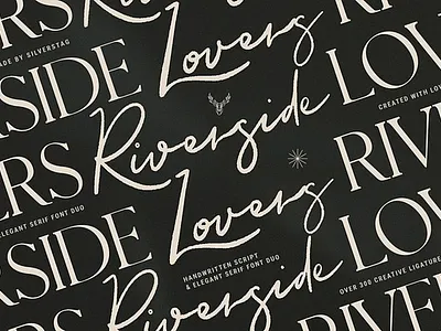 Riverside Lovers - Elegant Font Duo bold display display font fashion typeface font graffiti retro serif font serif font family serif typeface vintage