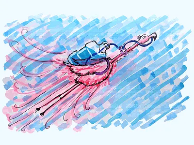 Hydrated Flamingo drink water