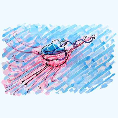 Hydrated Flamingo drink water