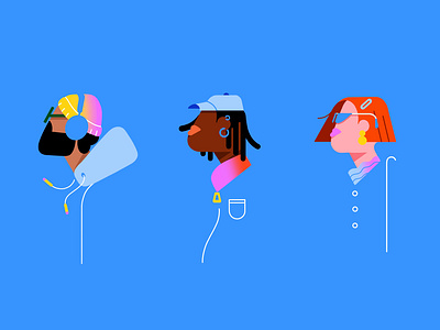 A collection of character faces adobe illustrator animated characters character character design character faces character illustration characters for animation graphic design illustrated characters illustration vector character vector illustration