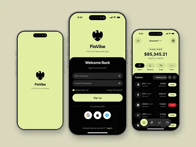 FinVibe — Modern Finance App UI app app design financial fintech saas ui ui ux ux