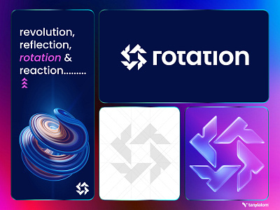 Rotation logo Concept brand identity technology