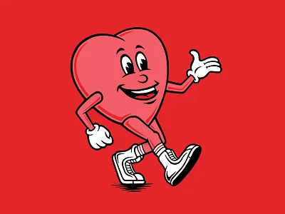 Sharp Healthcare | Heart & Stroke Walk bradford brand design branding cartoon character character design characters graphic heart heart guy heart walk illustration illustrations walk walking