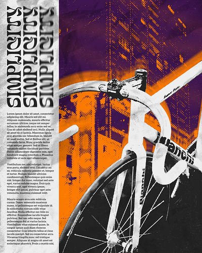 THE SIMPLICITY branding design fixie graphic design illustration poster ui