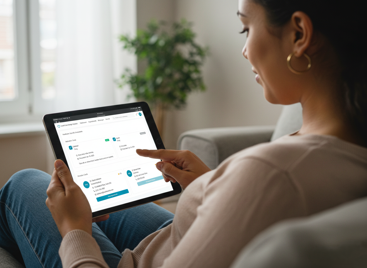 Human-Centered Healthcare Design System accessibility implementation ai augmented design change management component based architecture cross functional leadership design token strategy human centered design information architecture interaction design motion design ooux design validation scalable front end engineering semantic versioning stakeholder communication strategic documentation systems thinking ui consistency usability validation user research