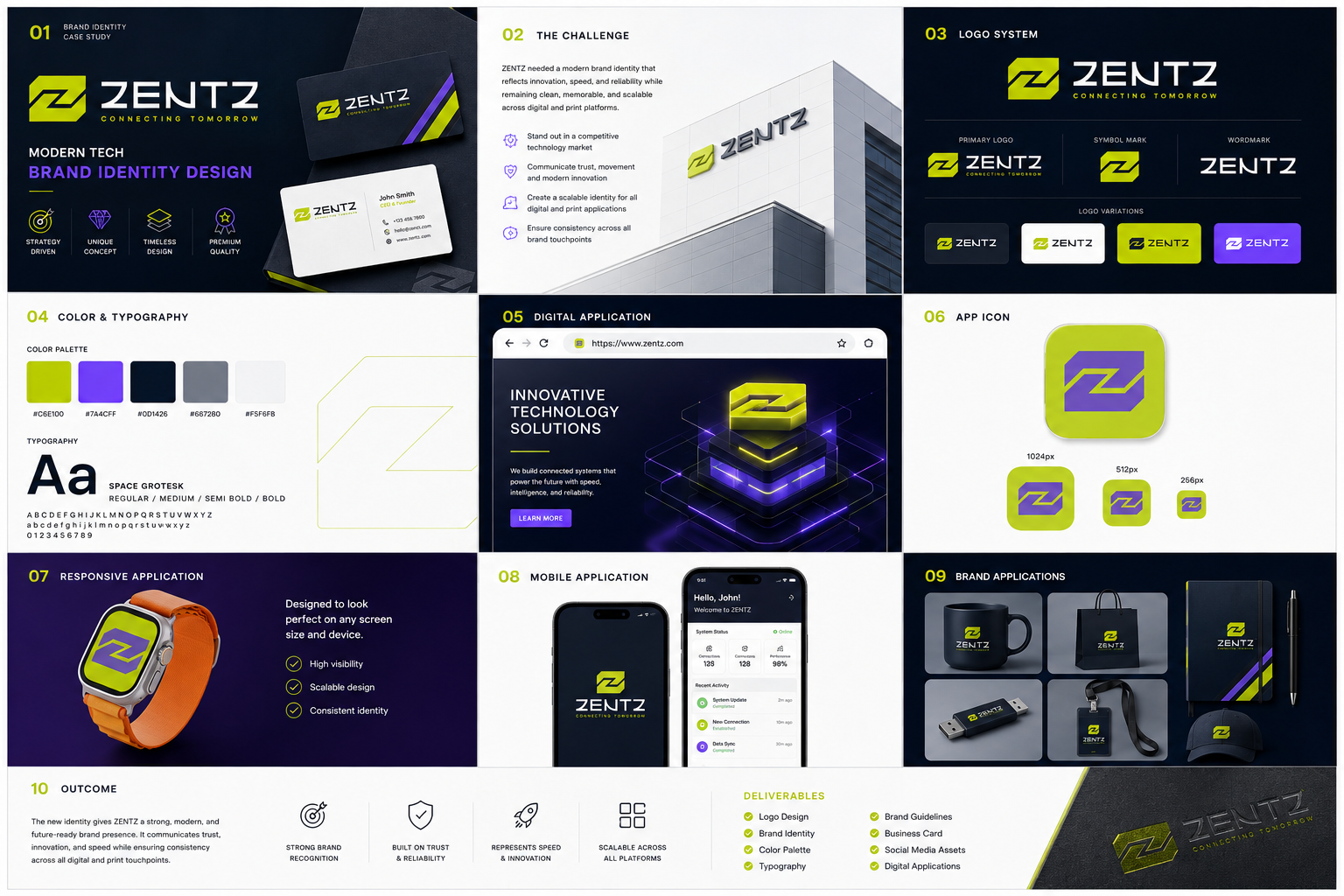 Zentz - Modern Tech Brand Identity & Logo Design app icon branding digital branding futuristic icon design identity design letter mark logo logo design minimalist modern logo networking saas branding startup branding symbol tech branding tech logo technology z letter mark z logo