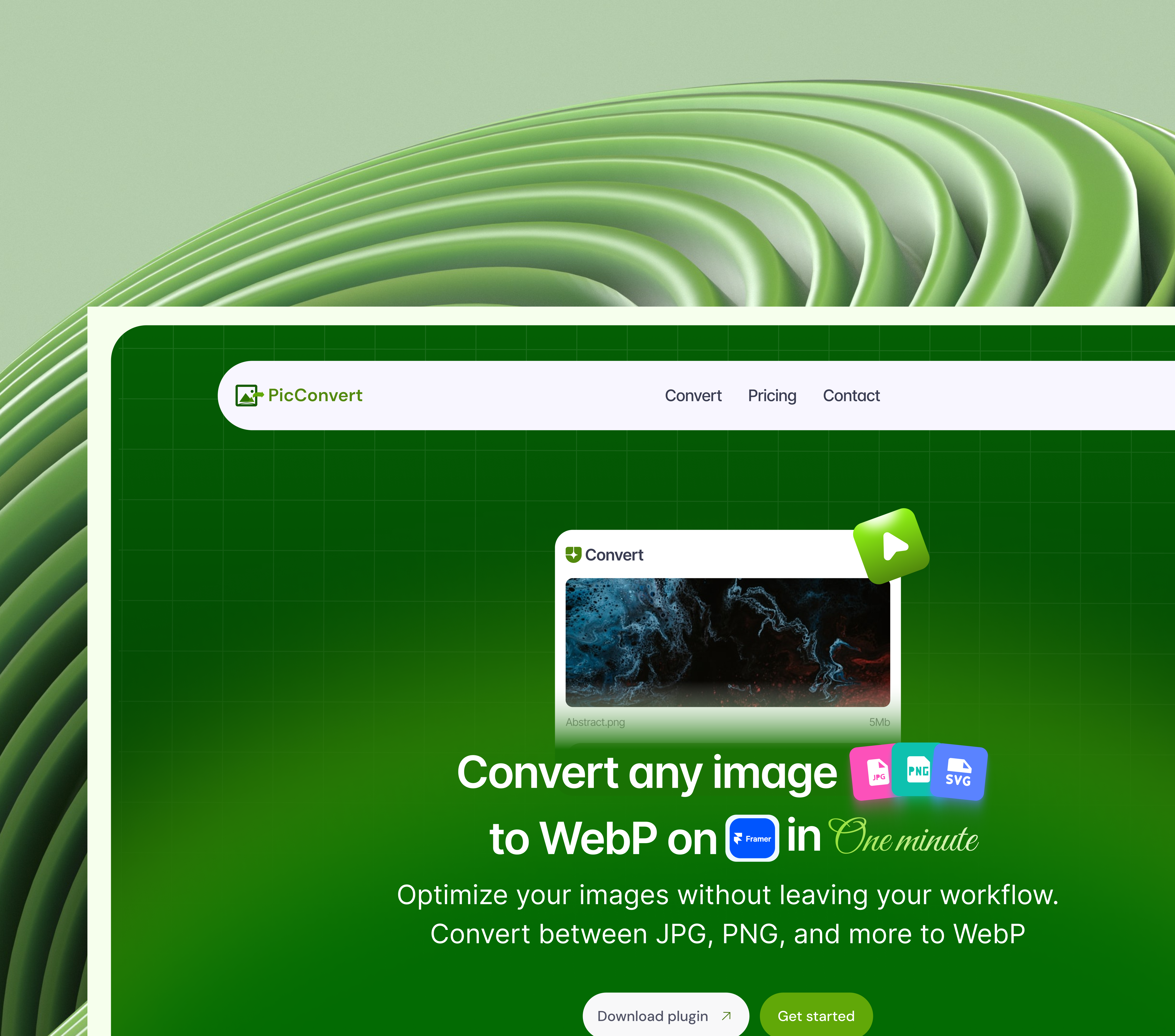 Plugin Website - A website for a plug-in 3d analytics curlyfont figma framer opentowork plugin uidesign website