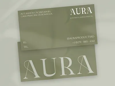 Aura Business Card branding businesscard card clean concept contact info minimal
