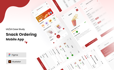 Snack ordering app for a movie theatre 3d adobe photoshop animation branding design figma graphic design illustration logo mobile app motion graphics typo typography ui uiux user experience ux uxui vector web design