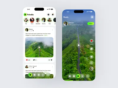 Social Media Mobile App card follower mobile mobile app mobile app design mobile design profile social media social media mobile app trending