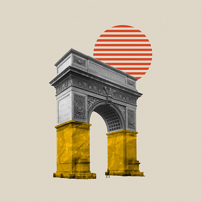 Washington Square, New York collage minimal new york nyc