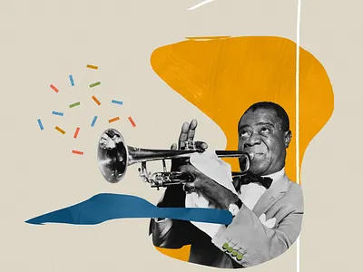 Jazz Music Collage jazz louis armstrong music nyc