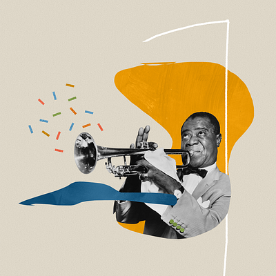 Jazz Music Collage jazz louis armstrong music nyc