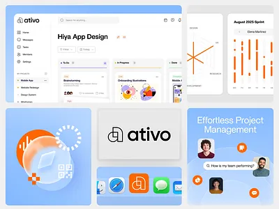 Ativo · Brand Identity branding dashboard design logo minimal modern saas simple ui ux