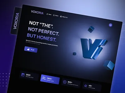 Voxoria Presentation - Game Studio Concept branding design graphic design logo ui ux