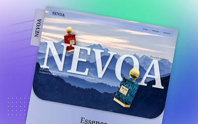 NEVOA - Website Concept for Perfume Brand branding design ui ux web