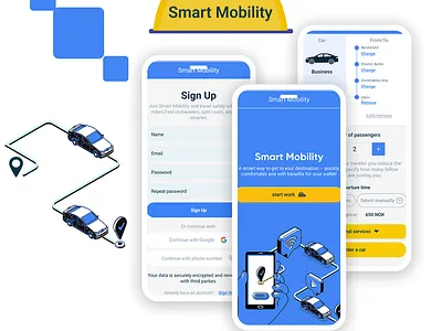 Smart Mobility — Safer Rides, Smarter Connections apps mobile taxi apps uiux uiux design apps