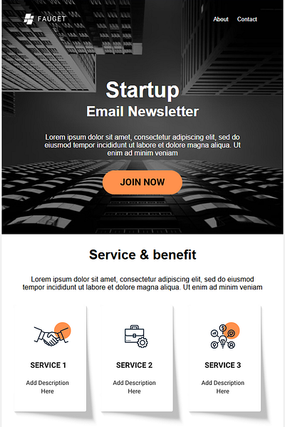 Modern responsive HTML email template branding email design email marketing email template html email template klaviyo mailchimp