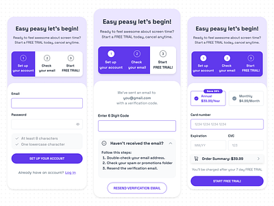 Simplified Mobile Onboarding Flow mobile ui