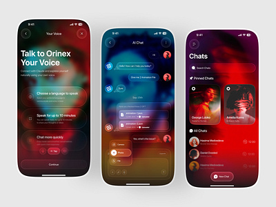 Voice AI Chat Mobile App ai ai app ai assistant ai chat app ai chatbot ai interface ai voice app app design chat app chatbot chatbot design conversation minimalist mobile mobile app mobile app design mobile ui smart assistant voice assistant