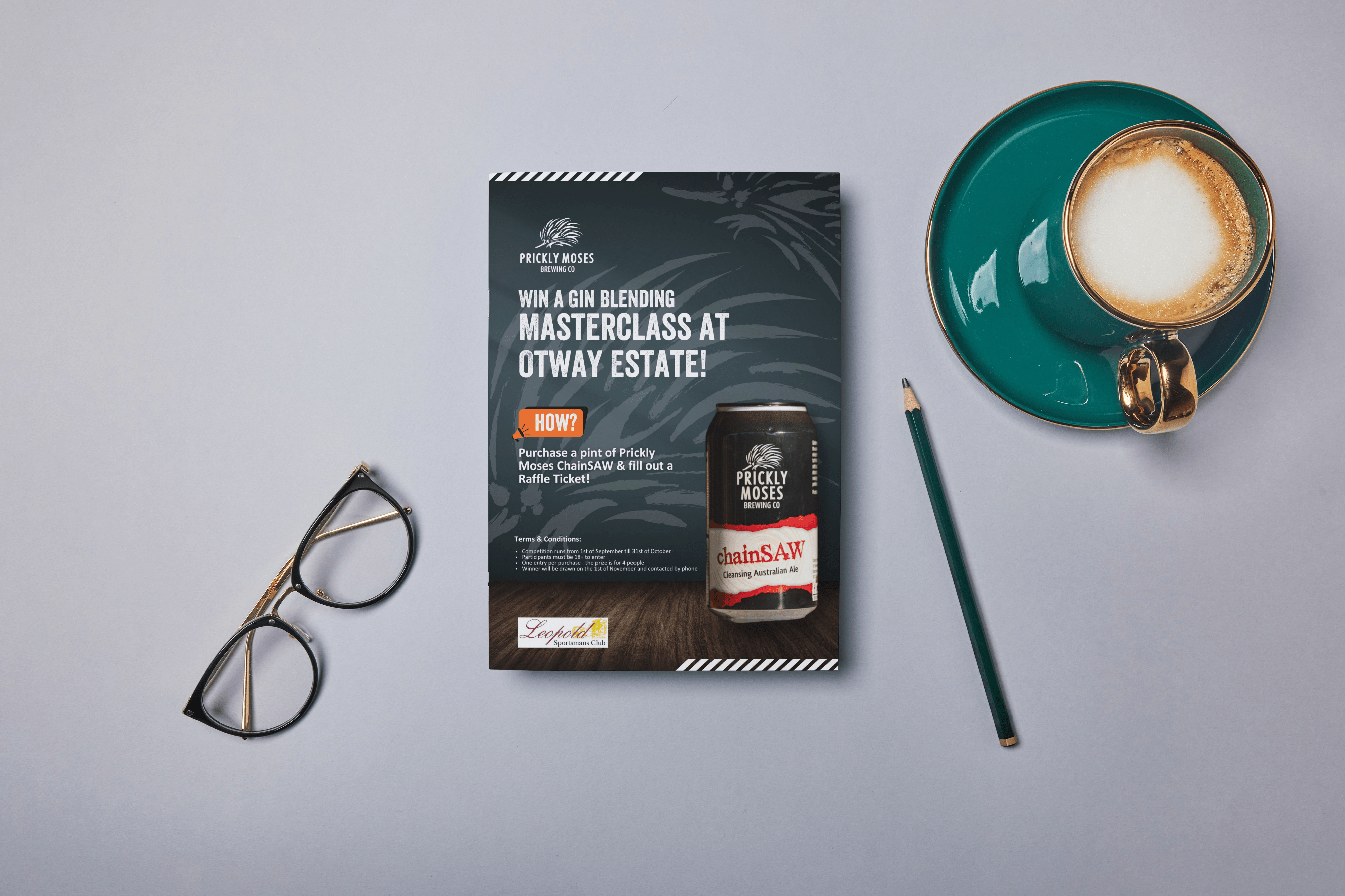 Promotional Poster Design | Prickly Moses Brewing Co. advertising branding canva design editorial design flyer graphic design illustrator indesign layout design marketing poster print design typography