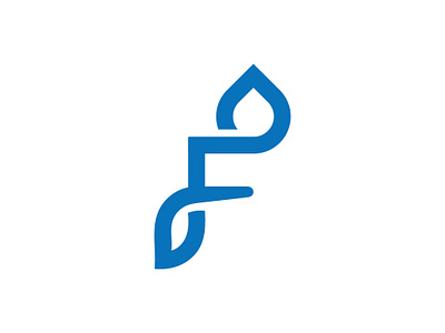 Minimalist F Droplet Logo alphabet aqua aquatic drink drop droplet f initial lab letter liquid logo minimilist monogram ocean plumbing sea tech treatment water