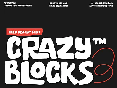 Crazy Blocks – Bold Display Font bold and playful letters font