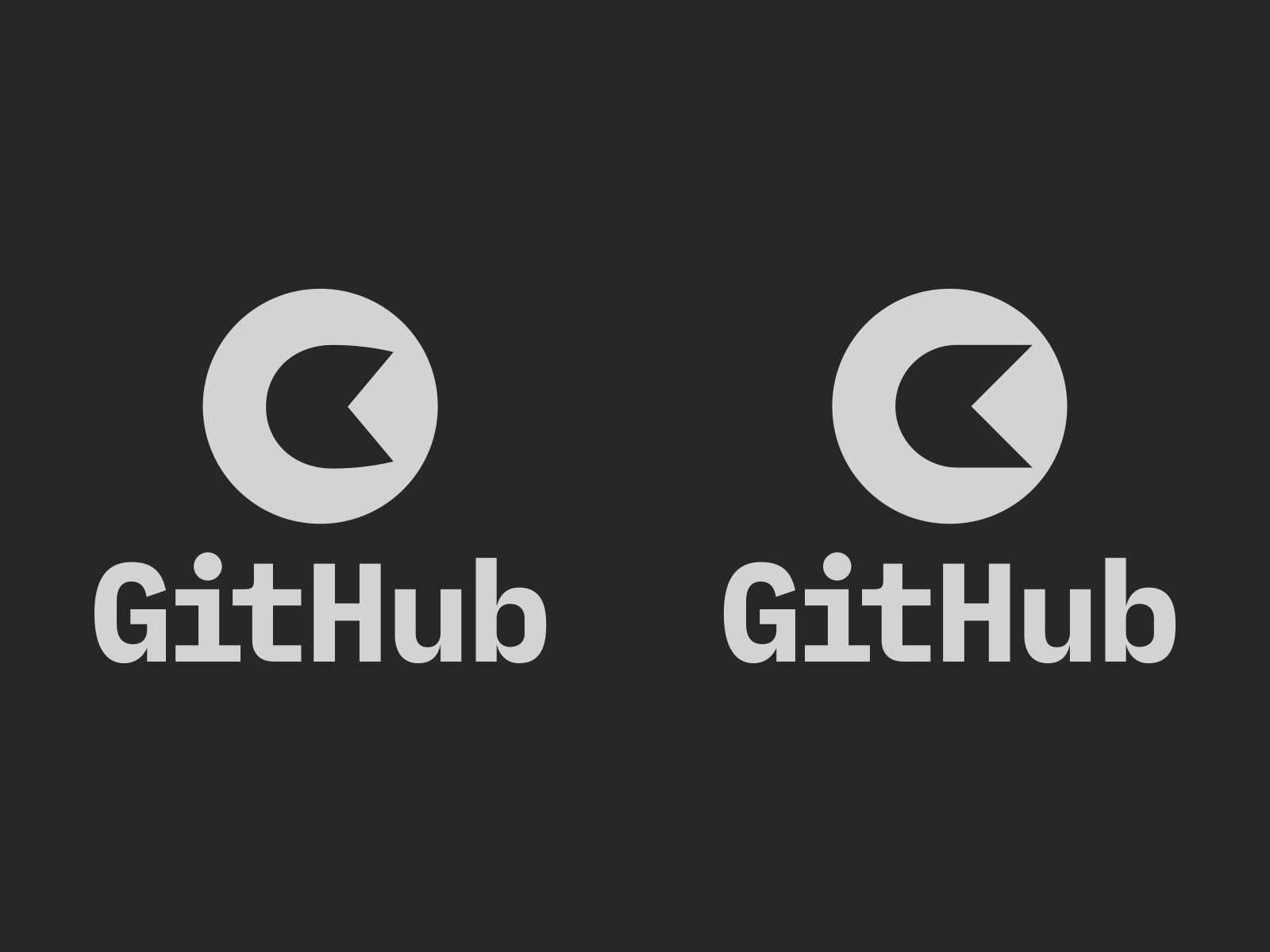 GitHub cat font github kerning lettering logo mark monospaced redesign symbol type