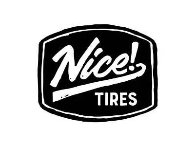 Hand Drawn Typography Logo - Nice Tires adobe illustration brand identity branding creative custom typography customtype graphic design hand drawn handlettering lettering logo logo design logos logotype minimal logo tires typography vector