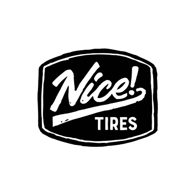 Hand Drawn Typography Logo - Nice Tires adobe illustration brand identity branding creative custom typography customtype graphic design hand drawn handlettering lettering logo logo design logos logotype minimal logo tires typography vector