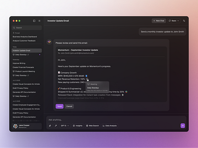 Indigo AI Assistant — desktop UI Design app branding design graphic design ui ux