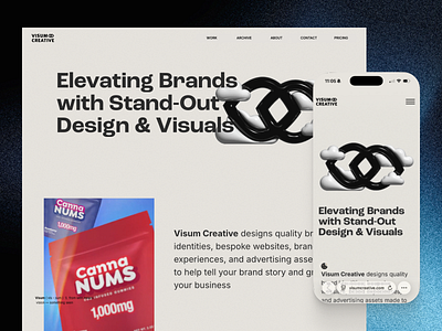Visum Creative Homepage branding designstudio figma graphic design homepage minimal responsive ui webdesign